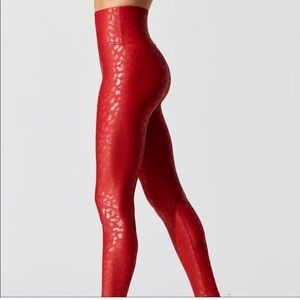 Carbon38 Red Leopard Leggings